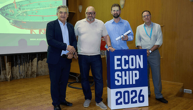From left: Professor Thanos Pallis, University of Piraeus, Greece; Professor Michael Dooms, Vrije Universiteit Brussel, Belgium; Professor Mihalis Chasomeris, UKZN; and Professor Petros Pallis, University of the Aegean.